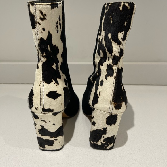 $249 stunning Dolce Vita genuine cow hide black suede heeled boots booties sz 8 - Picture 2 of 6